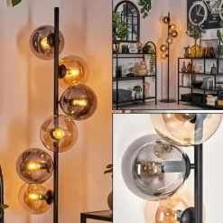 Suspension Verre Fumé-hofstein Lampadaire - Verre 15 cm Gastor Ambre, Fumé, 6 lumières