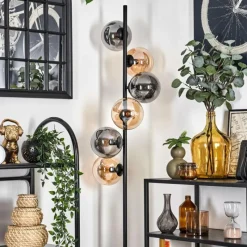 Suspension Verre Fumé-hofstein Lampadaire - Verre 15 cm Gastor Ambre, Fumé, 6 lumières