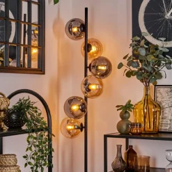 Suspension Verre Fumé-hofstein Lampadaire - Verre 15 cm Gastor Ambre, Fumé, 6 lumières