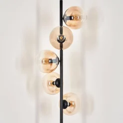 hofstein Lampadaire - Verre 15 cm Gastor Ambre, Clair, 5 lumières