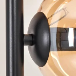 hofstein Lampadaire - Verre 15 cm Gastor Ambre, 5 lumières