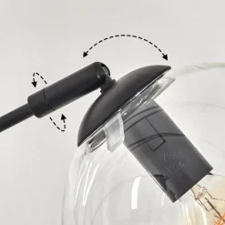 hofstein Lampadaire - Verre 15 cm Gastor Clair, 5 lumières