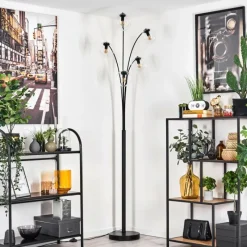 hofstein Lampadaire - Verre 15 cm Gastor Clair, 5 lumières