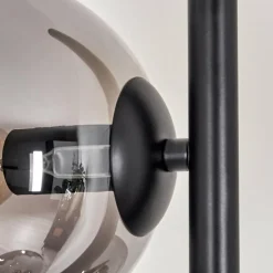 hofstein Lampadaire - Verre 15 cm Gastor Fumé, 3 lumières