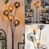 hofstein Lampadaire - Verre 15 cm Gastor Ambre, Fumé, 5 lumières