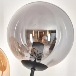 hofstein Lampadaire - Verre 15 cm Gastor Ambre, Fumé, 5 lumières