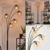 hofstein Lampadaire - Verre 15 cm Koyoto Ambre, Clair, 5 lumières