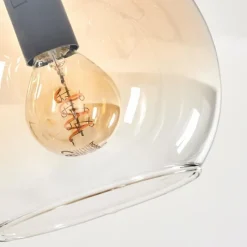 hofstein Lampadaire - Verre 15 cm Koyoto Ambre, Clair, 5 lumières