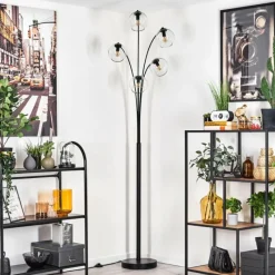 hofstein Lampadaire - Verre 15 cm Koyoto Clair, 5 lumières