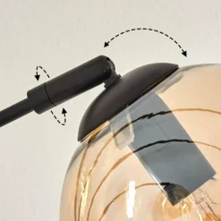 hofstein Lampadaire - Verre 15 cm Koyoto Ambre, 5 lumières