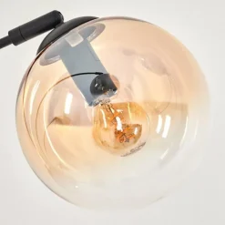 hofstein Lampadaire - Verre 15 cm Koyoto Ambre, Clair, Fumé, 5 lumières