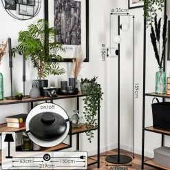 hofstein Lampadaire - Verre 15 cm Remaisnil Blanc, 3 lumières