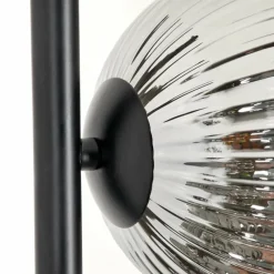 hofstein Lampadaire - Verre 15 cm Remaisnil Fumé, 3 lumières