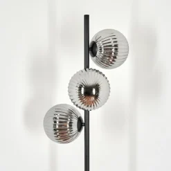 hofstein Lampadaire - Verre 15 cm Remaisnil Fumé, 3 lumières