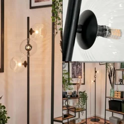 hofstein Lampadaire - Verre 15 cm Remaisnil Clair, 3 lumières