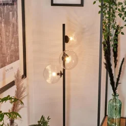 hofstein Lampadaire - Verre 15 cm Remaisnil Clair, 3 lumières