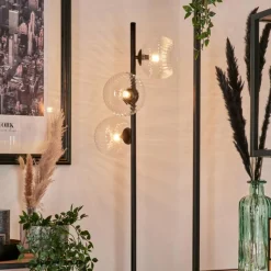 hofstein Lampadaire - Verre 15 cm Remaisnil Clair, 3 lumières