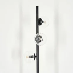 hofstein Lampadaire - Verre 10 cm Remaisnil Clair, 3 lumières