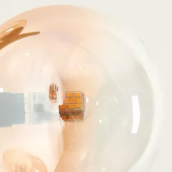 hofstein Lampadaire - Verre 12 cm Remaisnil Ambre, Clair, 5 lumières