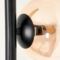 hofstein Lampadaire - Verre 12 cm Remaisnil Ambre, Clair, 5 lumières