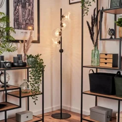 hofstein Lampadaire - Verre 15 cm Remaisnil Clair, 5 lumières