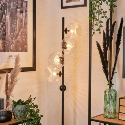 hofstein Lampadaire - Verre 15 cm Remaisnil Clair, 5 lumières