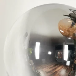 hofstein Lampadaire - Verre 15 cm Remaisnil Ambre, Clair, Fumé, 3 lumières