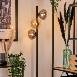 hofstein Lampadaire - Verre 15 cm Remaisnil Ambre, Clair, Fumé, 3 lumières