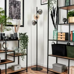 hofstein Lampadaire - Verre 15 cm Remaisnil Ambre, Clair, Fumé, 3 lumières