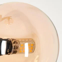 hofstein Lampadaire - Verre 10 cm Remaisnil Ambre, Clair, Fumé, 3 lumières