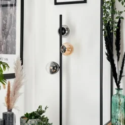 hofstein Lampadaire - Verre 10 cm Remaisnil Ambre, Clair, Fumé, 3 lumières