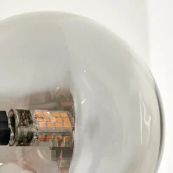 hofstein Lampadaire - Verre 12 cm Remaisnil Ambre, Fumé, 3 lumières