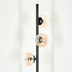 hofstein Lampadaire - Verre 10 cm Remaisnil Ambre, Clair, 3 lumières