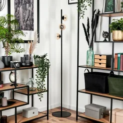 hofstein Lampadaire - Verre 10 cm Remaisnil Ambre, Clair, 3 lumières