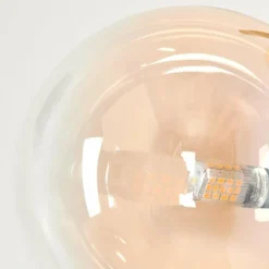 hofstein Lampadaire - Verre 15 cm Remaisnil Ambre, Clair, 3 lumières