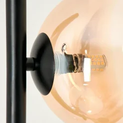 hofstein Lampadaire - Verre 15 cm Remaisnil Ambre, Clair, 3 lumières