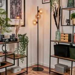 hofstein Lampadaire - Verre 15 cm Remaisnil Ambre, Clair, 3 lumières