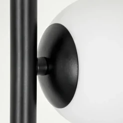 hofstein Lampadaire - Verre 10 cm Remaisnil Blanc, 5 lumières