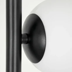 hofstein Lampadaire - Verre 10 cm Remaisnil Blanc, 3 lumières