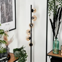 hofstein Lampadaire - Verre 10 cm Remaisnil Ambre, Clair, 6 lumières