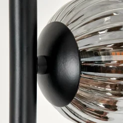 hofstein Lampadaire - Verre 10 cm Remaisnil Fumé, 6 lumières