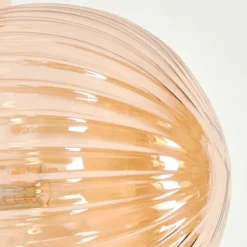 hofstein Lampadaire - Verre 15 cm Remaisnil Ambre, 6 lumières