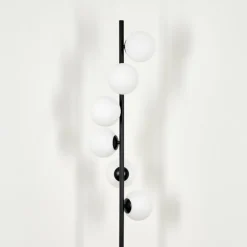 hofstein Lampadaire - Verre 12 cm Remaisnil Blanc, 6 lumières