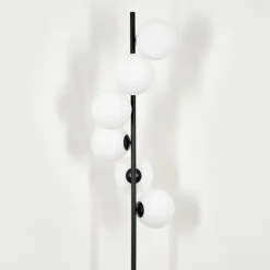 hofstein Lampadaire - Verre 15 cm Remaisnil Blanc, 6 lumières