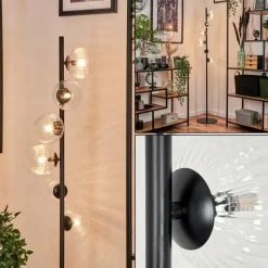 hofstein Lampadaire - Verre 12 cm Remaisnil Clair, 6 lumières