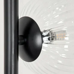 hofstein Lampadaire - Verre 12 cm Remaisnil Clair, 6 lumières