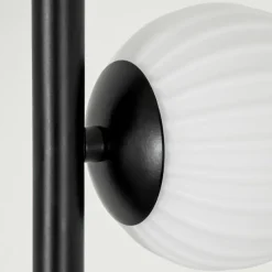 hofstein Lampadaire - Verre 10 cm Remaisnil Blanc, 6 lumières