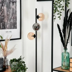 Suspension Verre Fumé-hofstein Lampadaire - Verre 12 cm Remaisnil Noir, 3 lumières