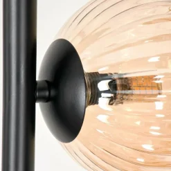 Suspension Verre Fumé-hofstein Lampadaire - Verre 12 cm Remaisnil Noir, 3 lumières