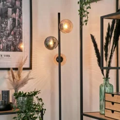 Suspension Verre Fumé-hofstein Lampadaire - Verre 12 cm Remaisnil Noir, 3 lumières